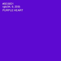 #5E09D1 - Purple Heart Color Image
